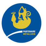 Logo Partenaire Métallerie, profil stylisé de sculpteur.