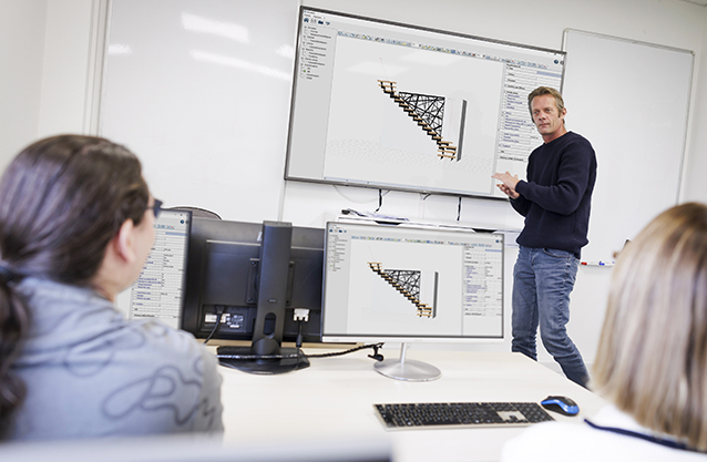 Présentation de design architectural sur écran